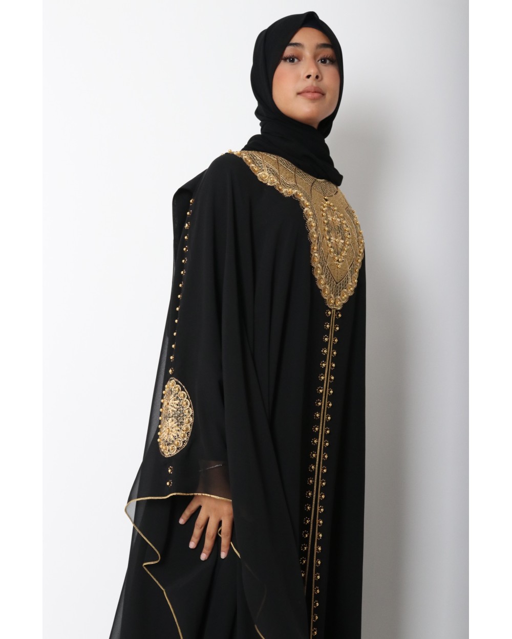 Abaya avec cape mousseline Soundouss