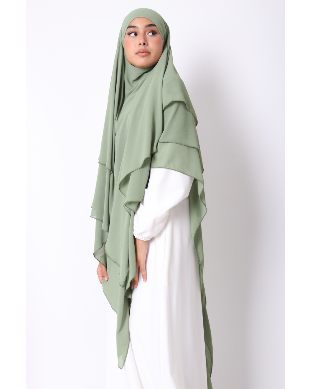 Khimar 3 voiles mousseline