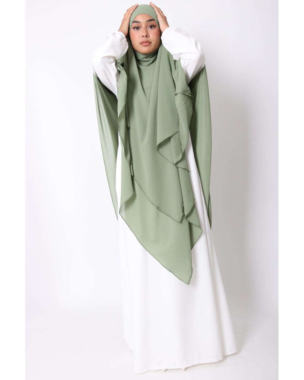 Khimar 3 voiles mousseline