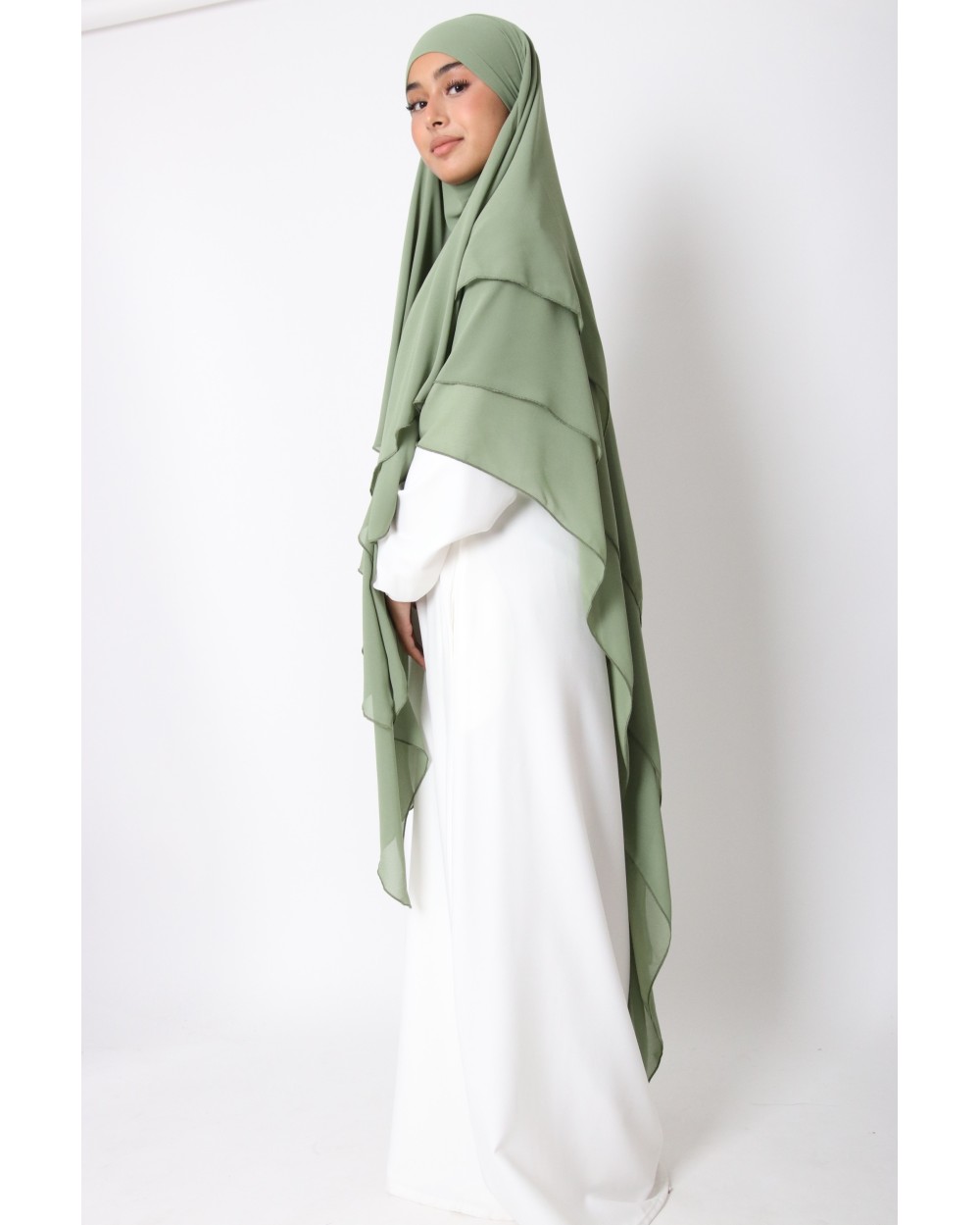 Khimar 3 voiles mousseline