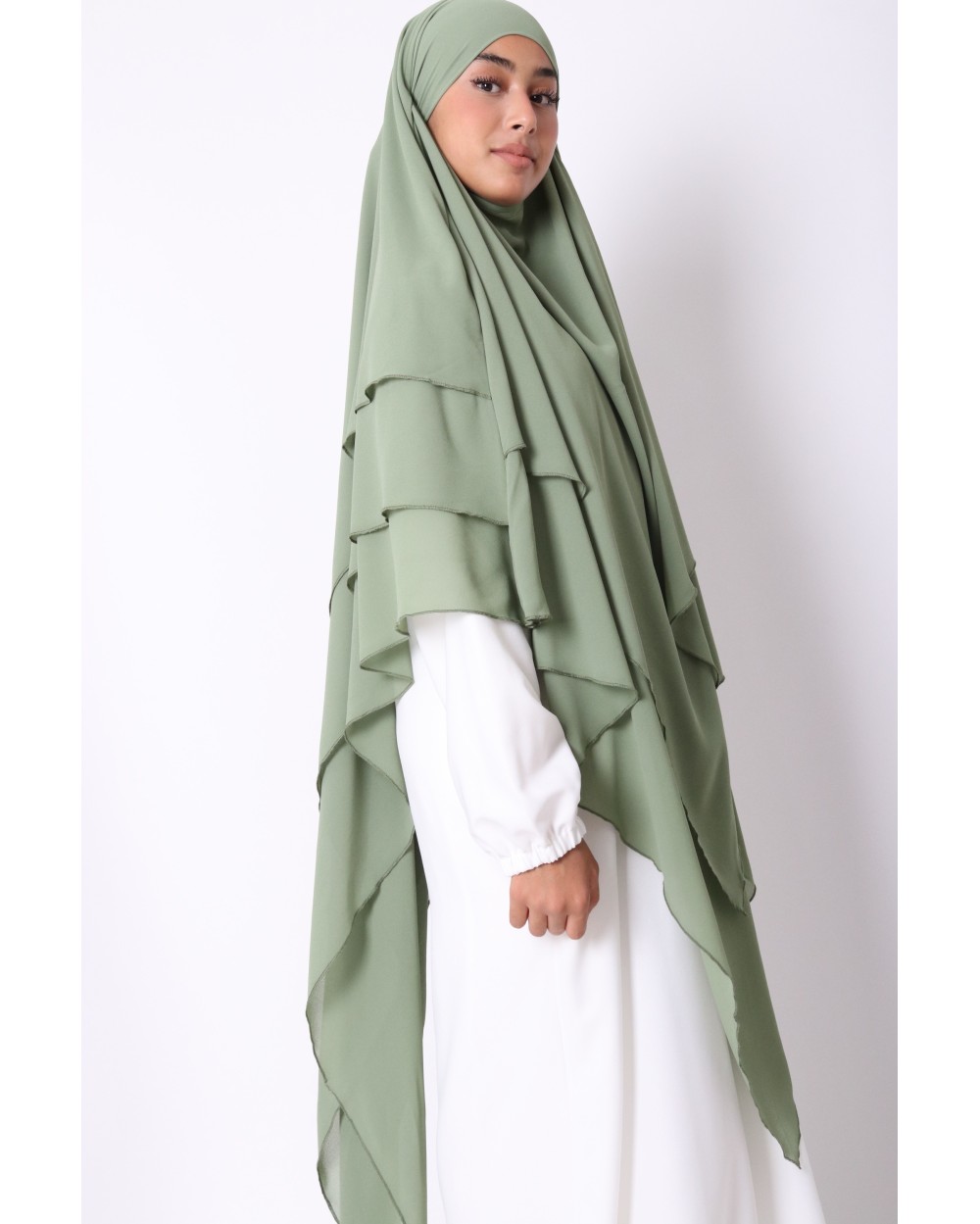 Khimar 3 voiles mousseline