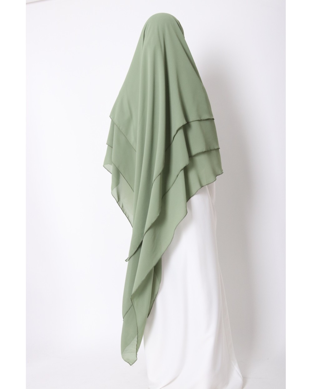 Khimar 3 voiles mousseline