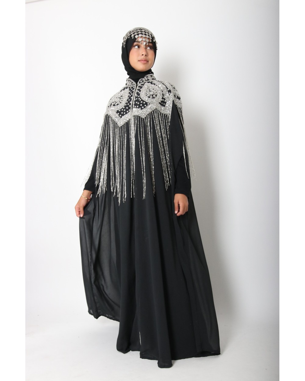 Cape longue perlée Anyssa