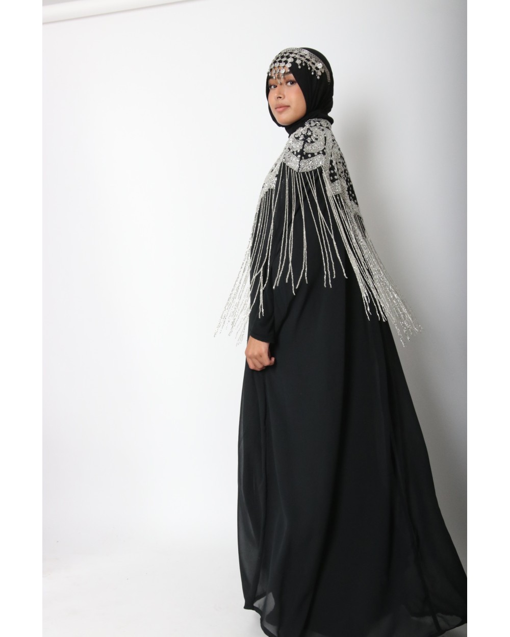 Cape longue perlée Anyssa