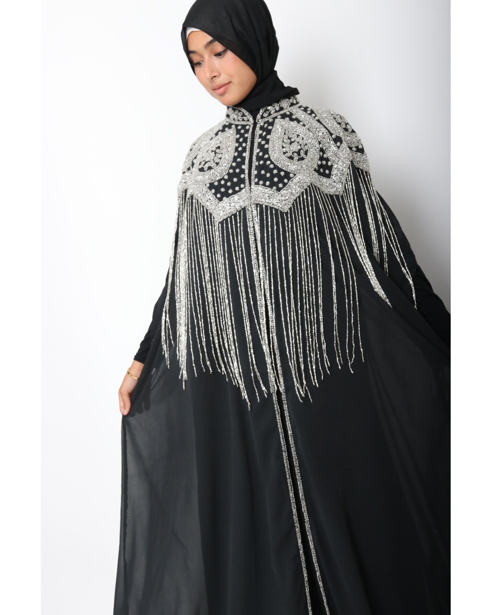 Cape longue perlée Anyssa
