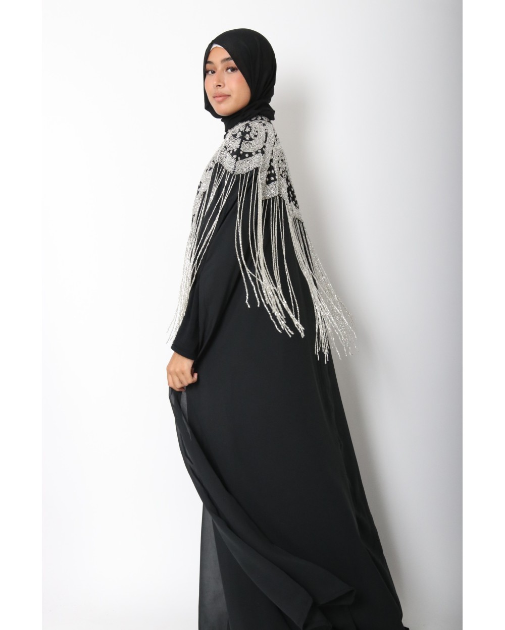 Cape longue perlée Anyssa
