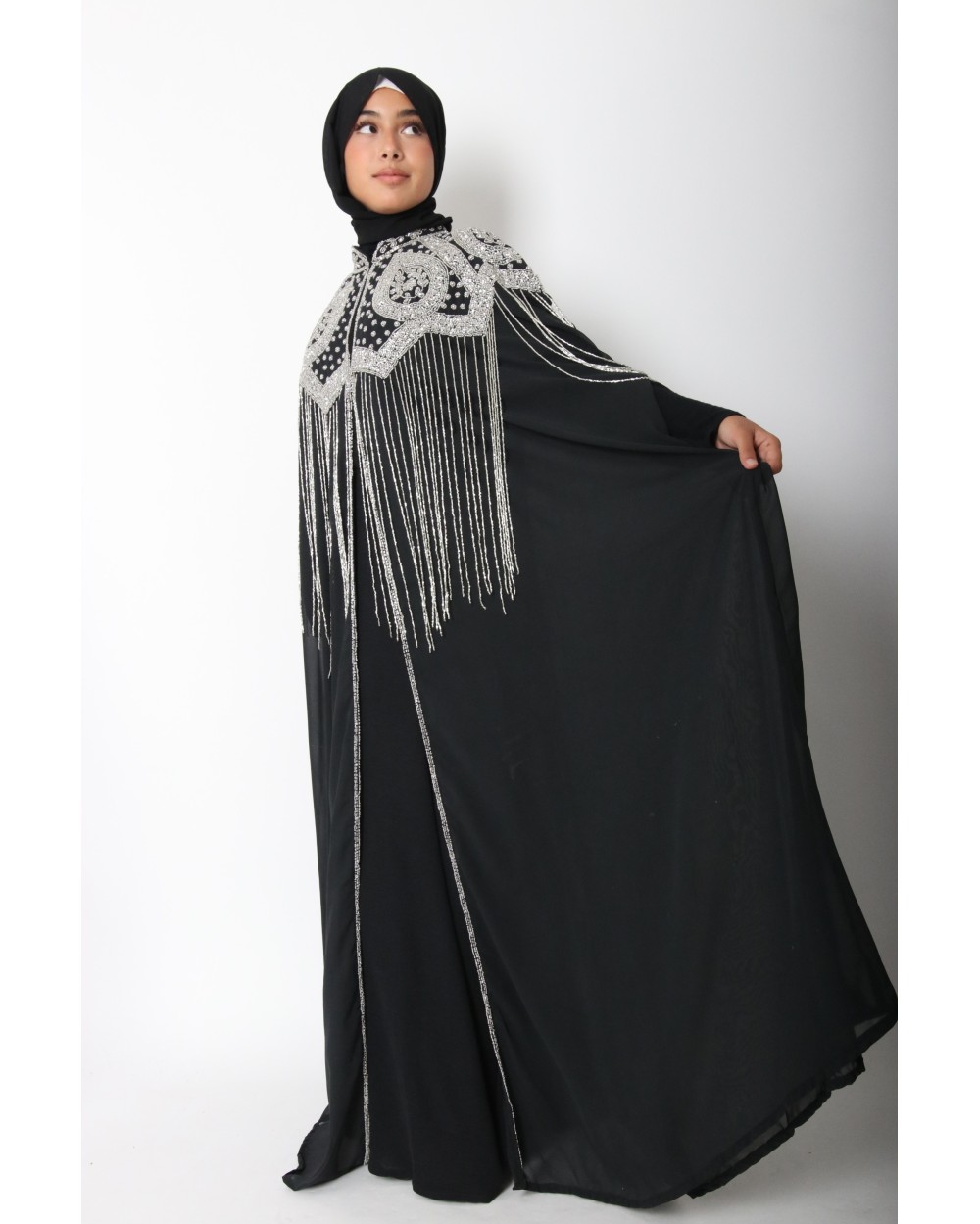 Cape longue perlée Anyssa