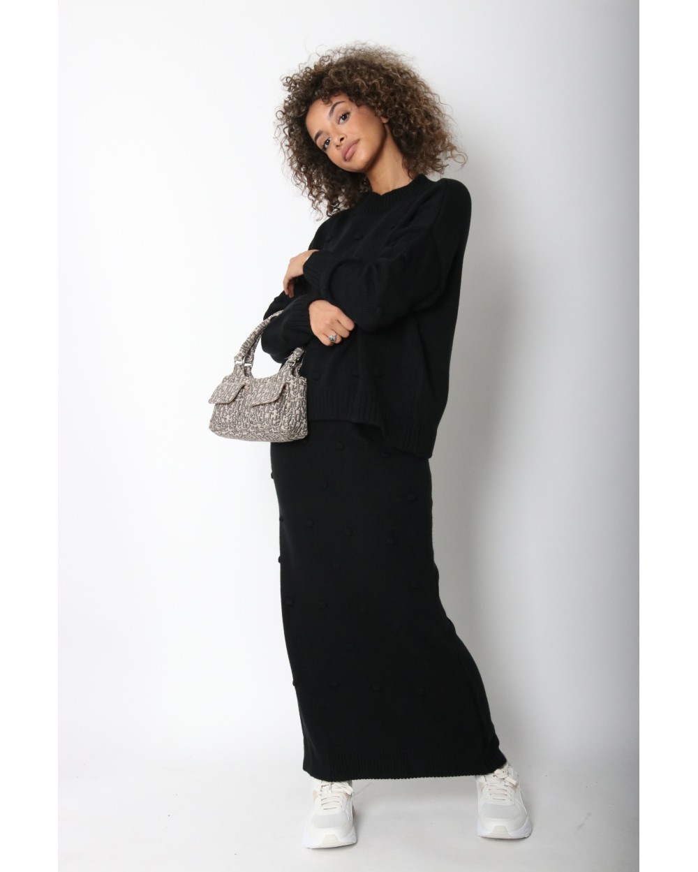 Ensemble Penelope pull et jupe maille