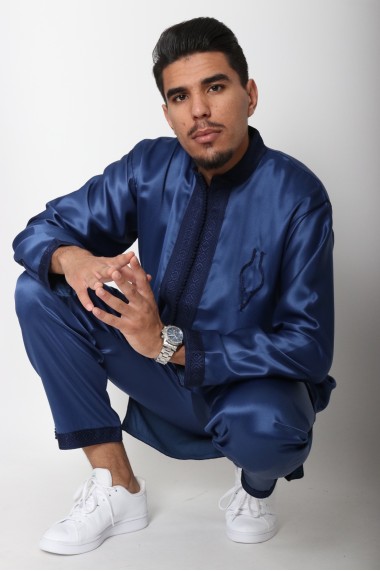 Jabador homme marocain Bleu...