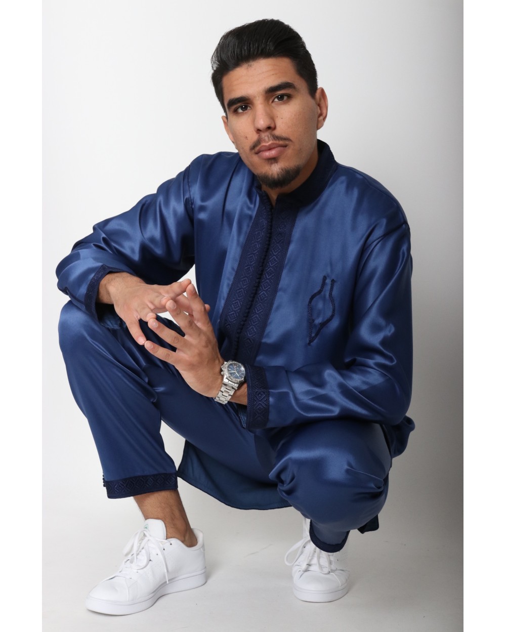 Jabador homme marocain Bleu nuit