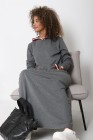 Danya sport long dress with hood and color stripes