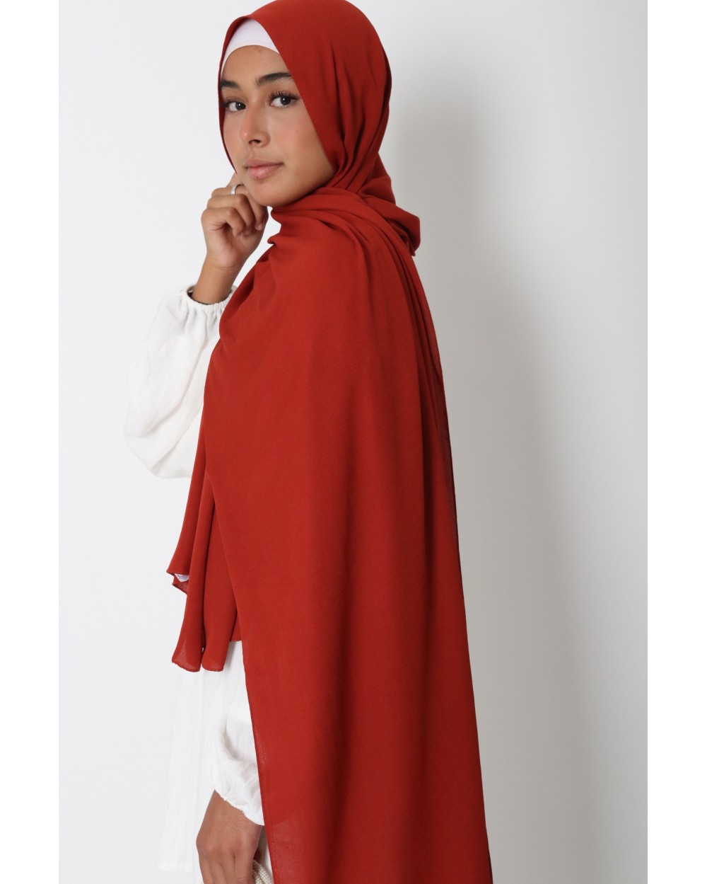 Hijab froissé mousseline Dellys