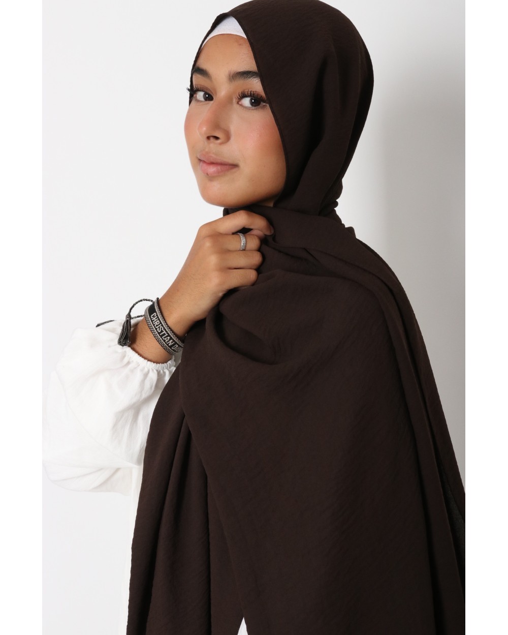 Hijab froissé mousseline Dellys