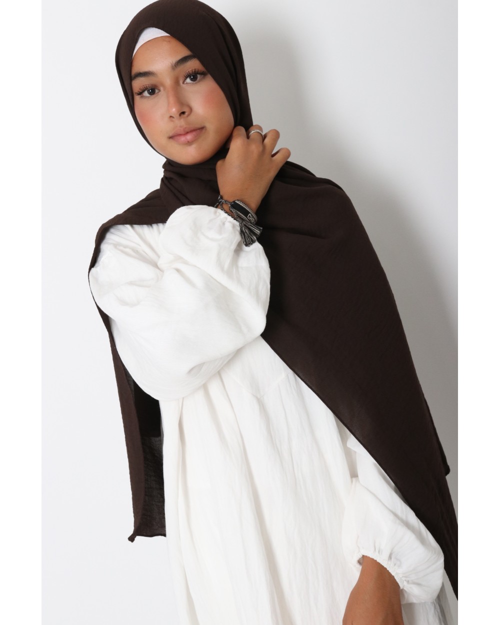 Hijab froissé mousseline Dellys
