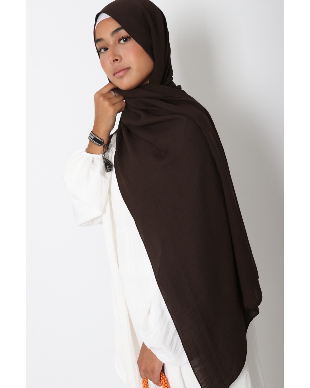 Hijab froissé mousseline Dellys