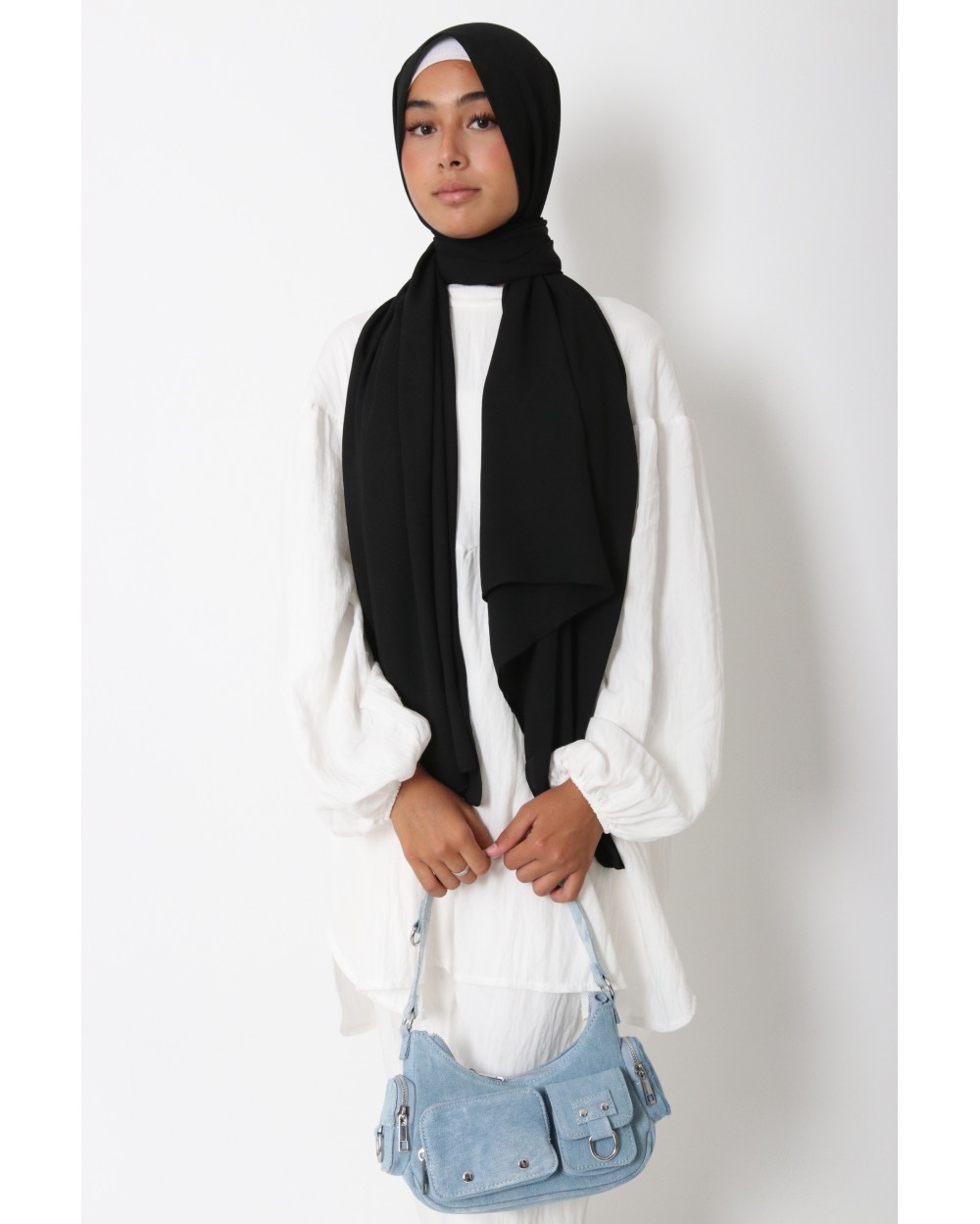 Hijab froissé mousseline Dellys