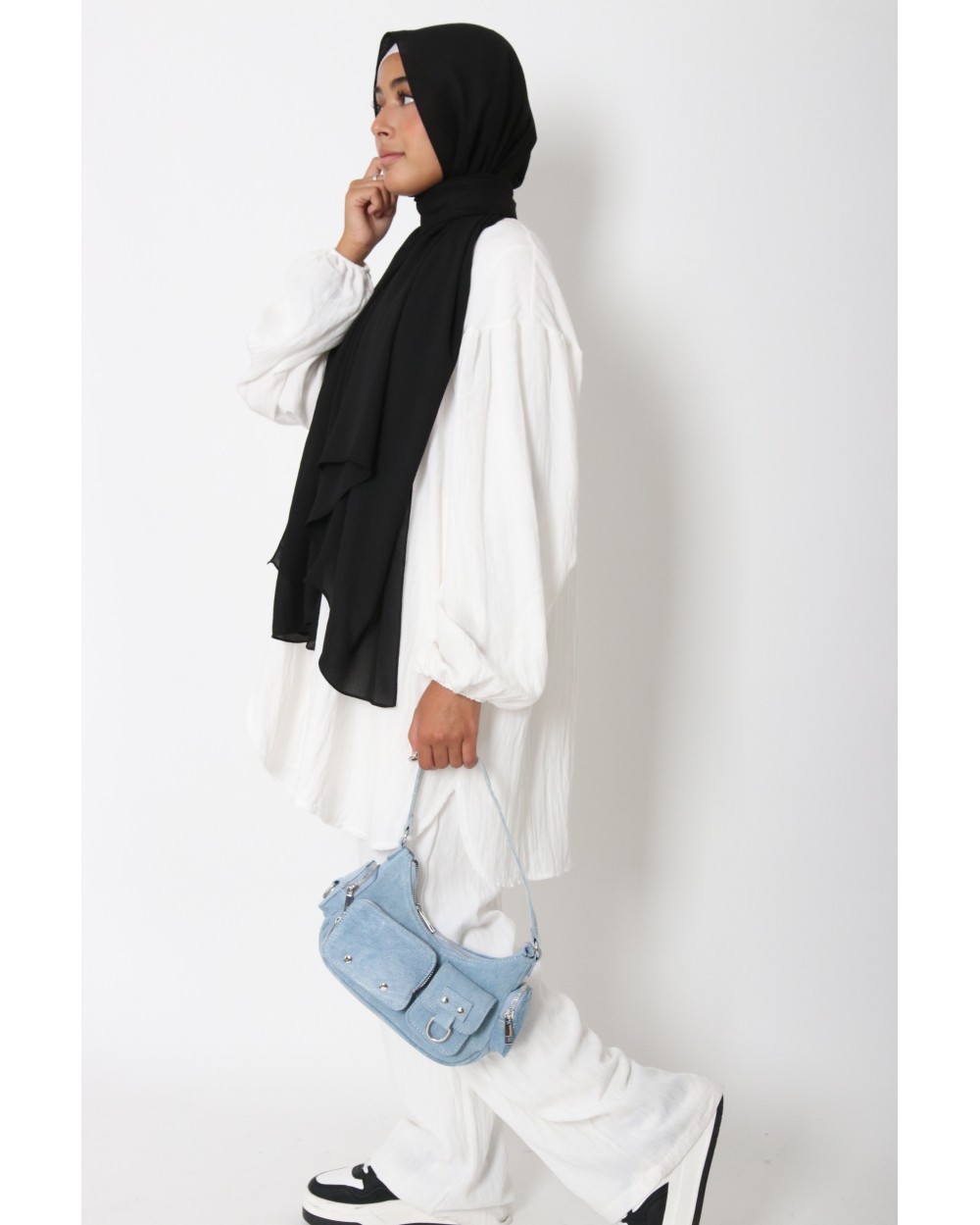 Hijab froissé mousseline Dellys