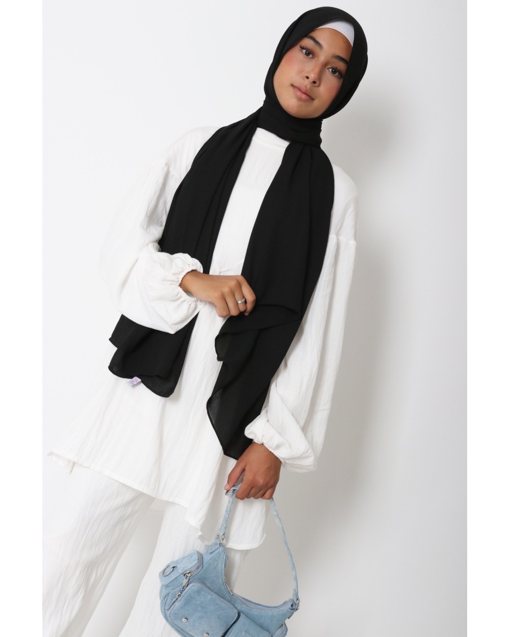 Hijab froissé mousseline Dellys