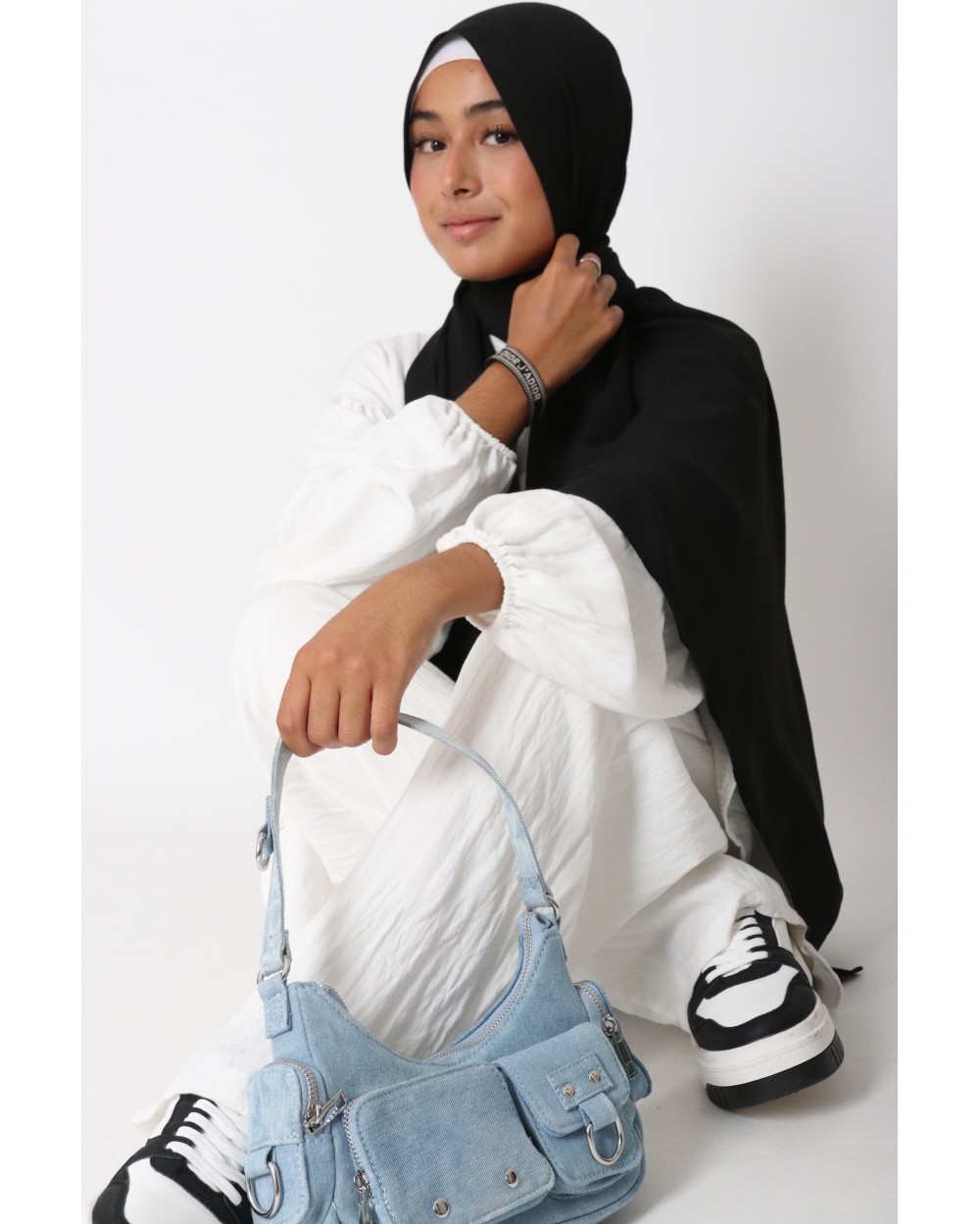 Hijab froissé mousseline Dellys