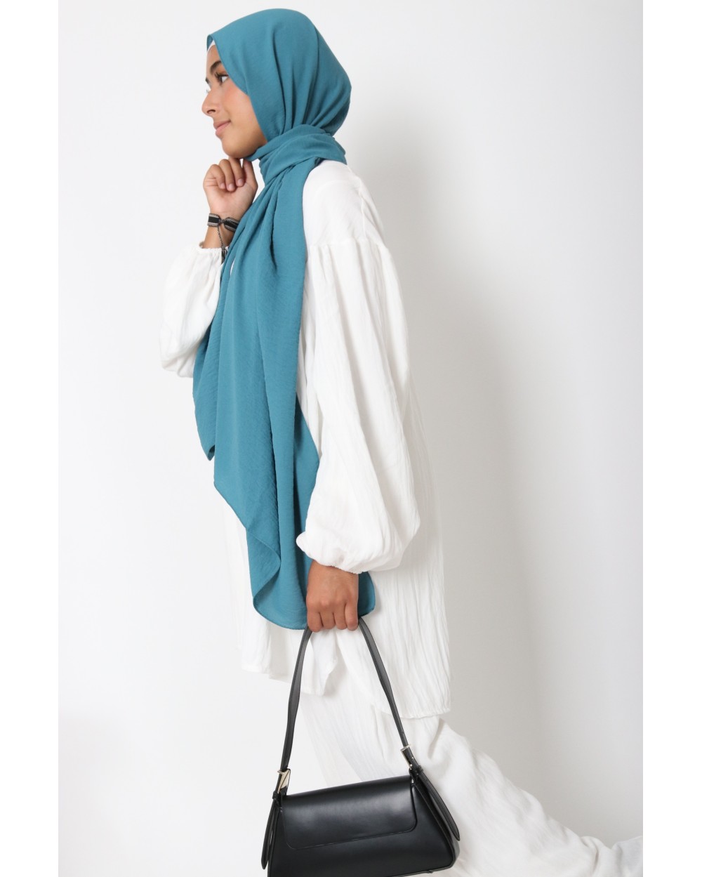 Hijab froissé mousseline Dellys