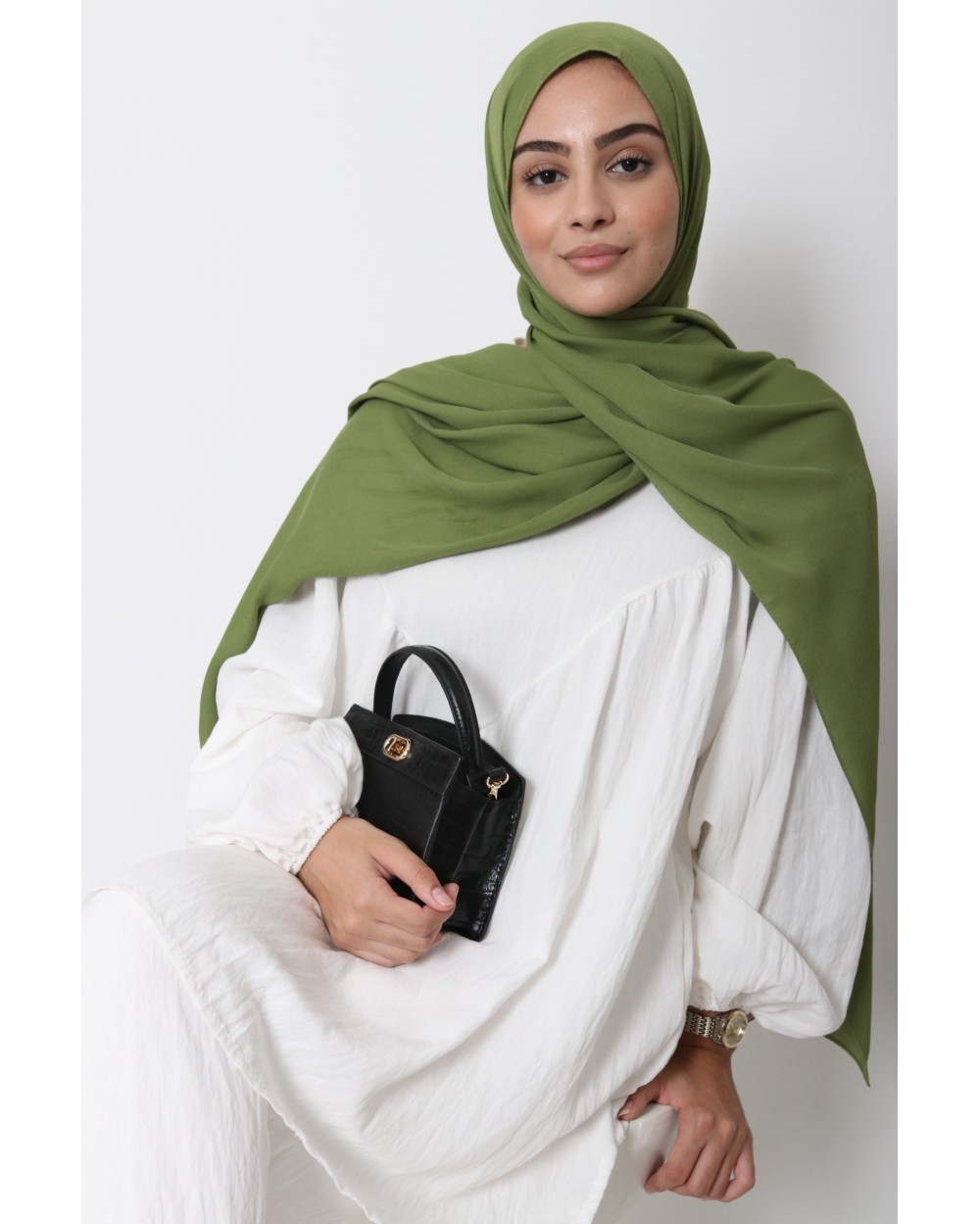 Hijab froissé mousseline Dellys