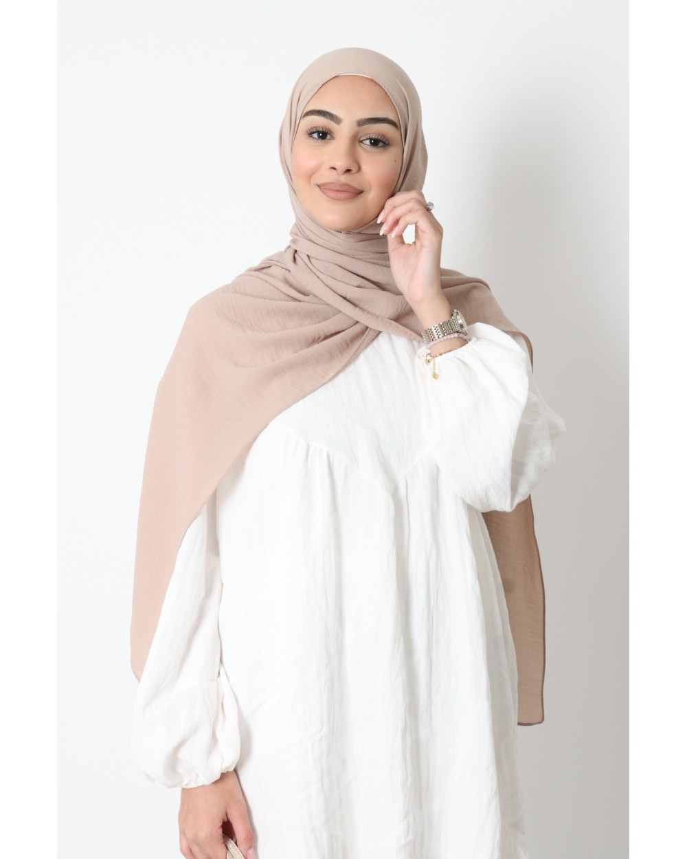 Hijab froissé mousseline Dellys