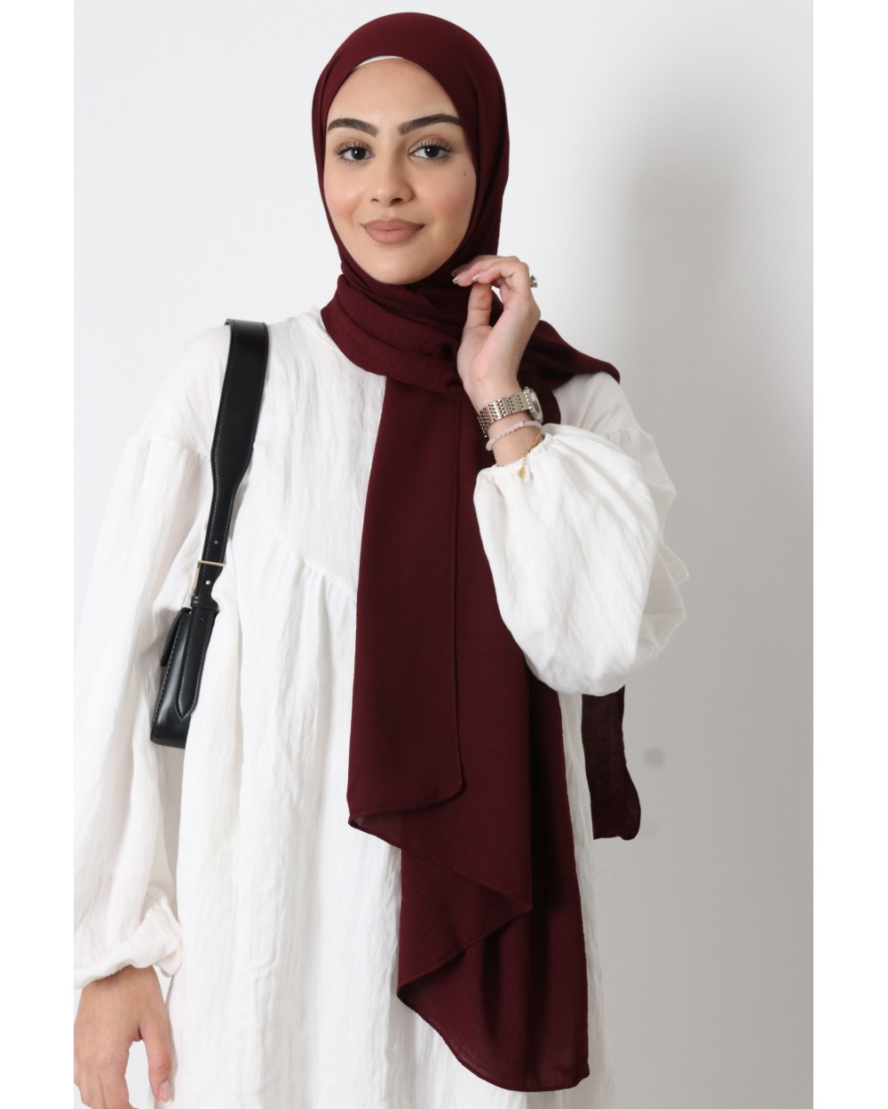 Hijab froissé mousseline Dellys
