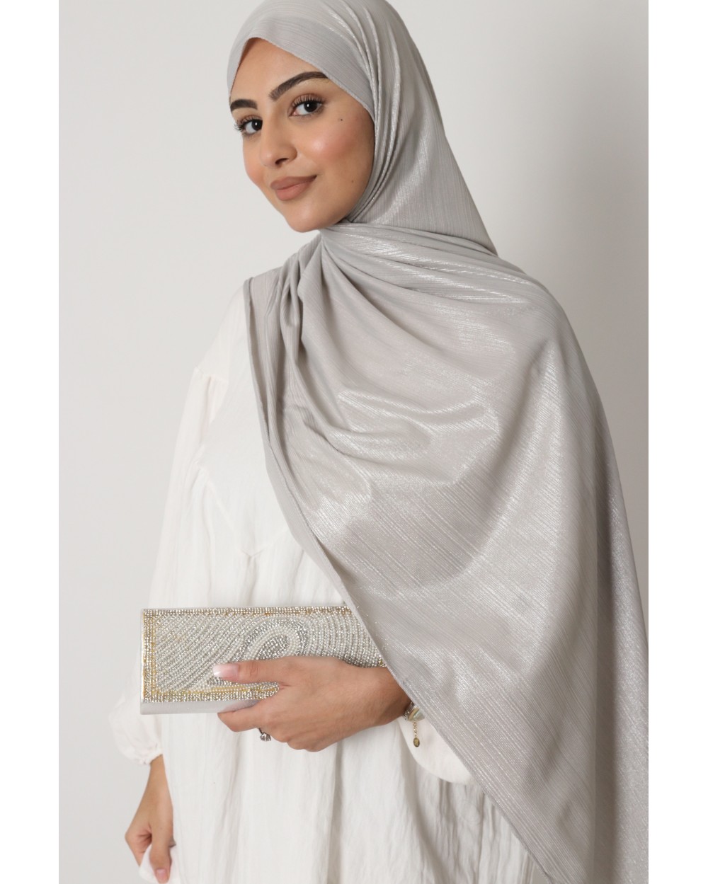 Hijab long satiné