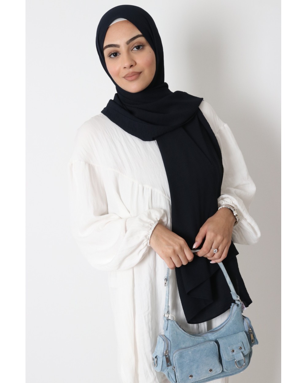 Hijab froissé mousseline Dellys