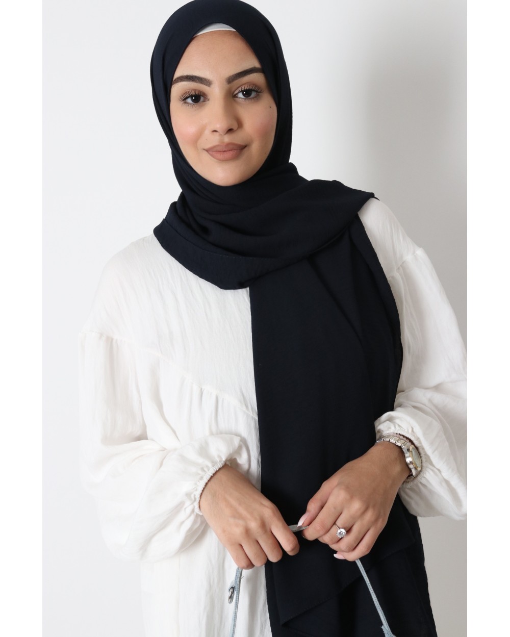 Hijab froissé mousseline Dellys