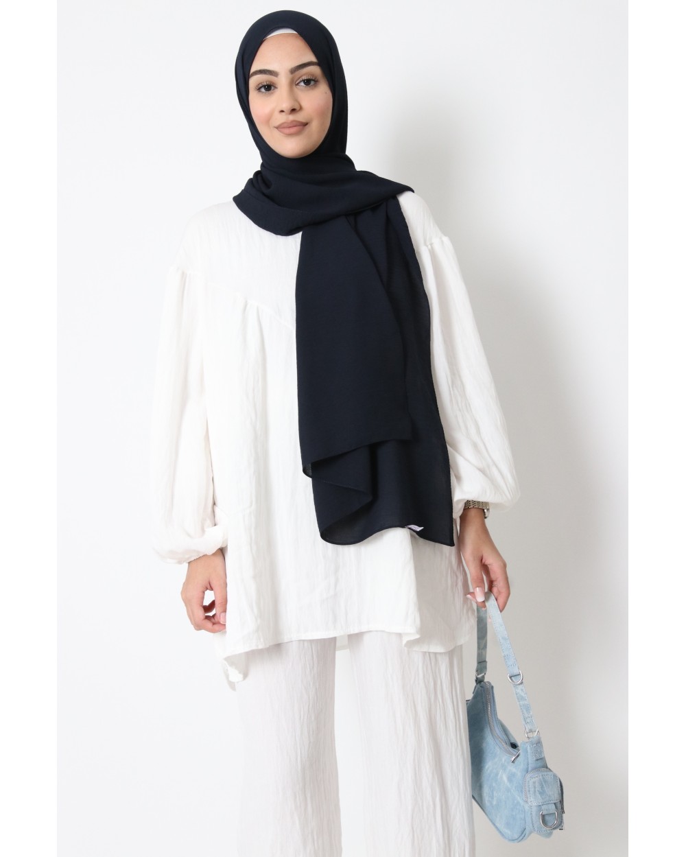 Hijab froissé mousseline Dellys