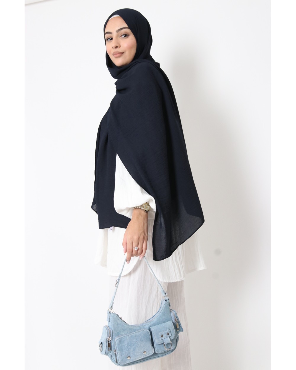 Hijab froissé mousseline Dellys