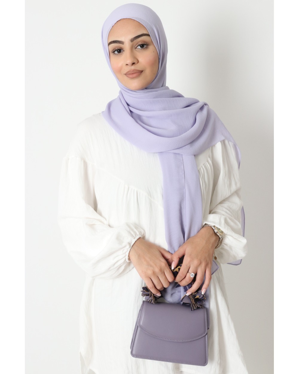 Hijab froissé mousseline Dellys