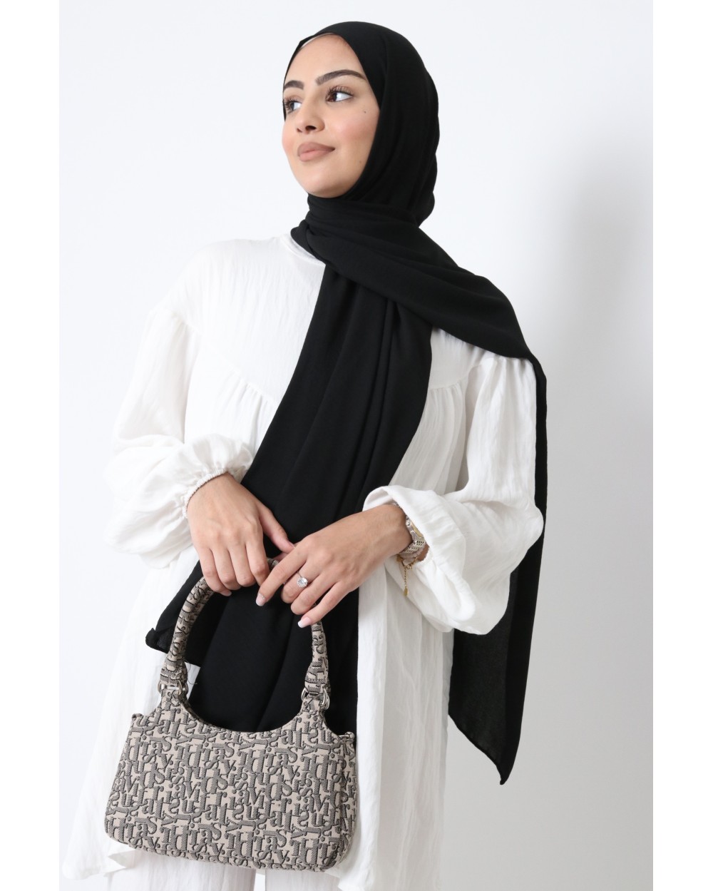Hijab froissé mousseline Dellys