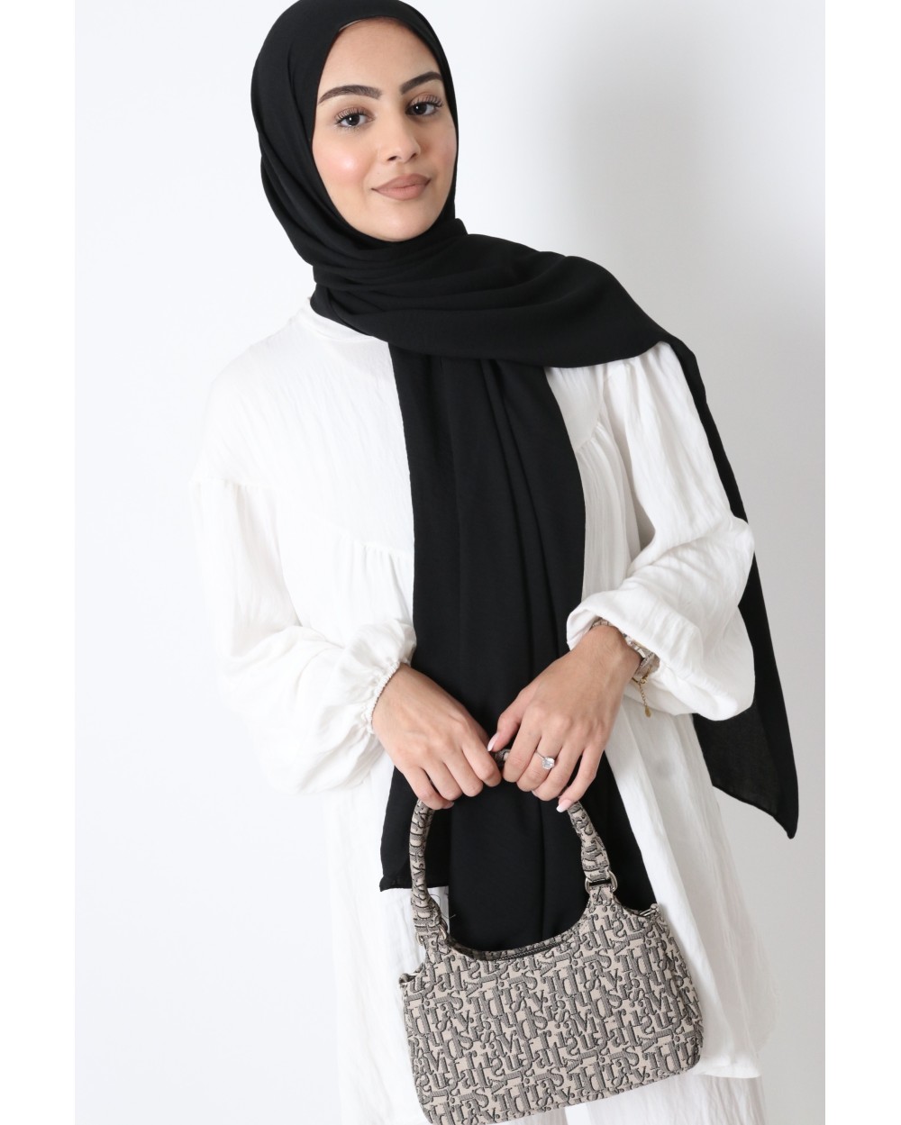 Hijab froissé mousseline Dellys