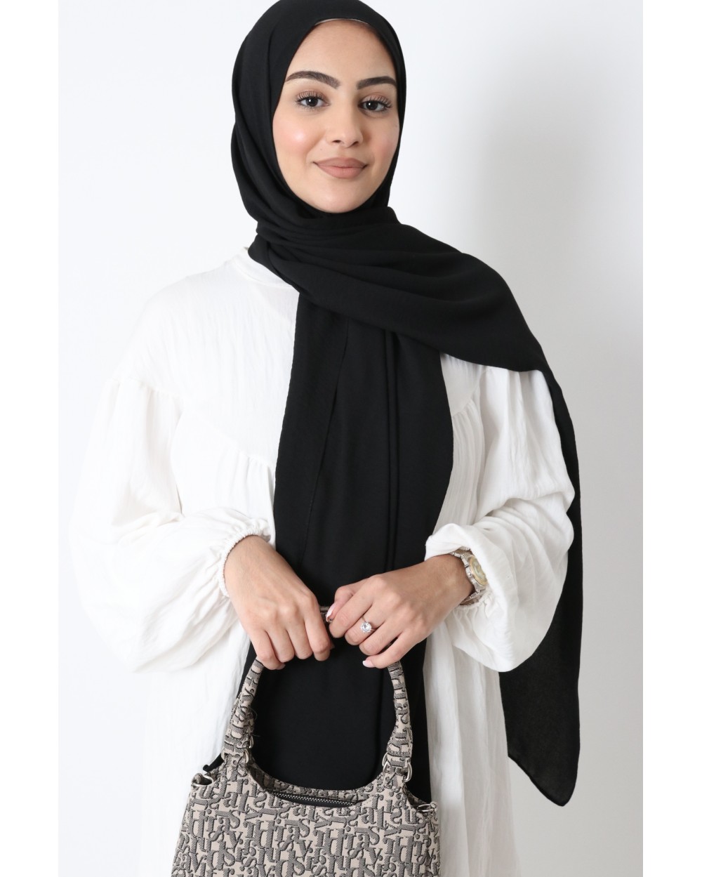 Hijab froissé mousseline Dellys