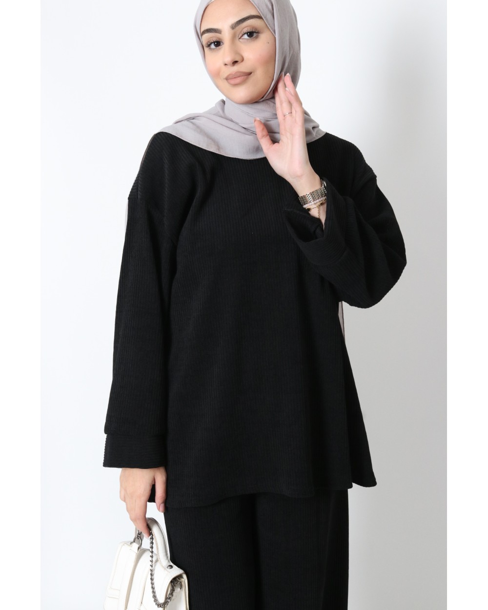 Ensemble pantalon côtelé