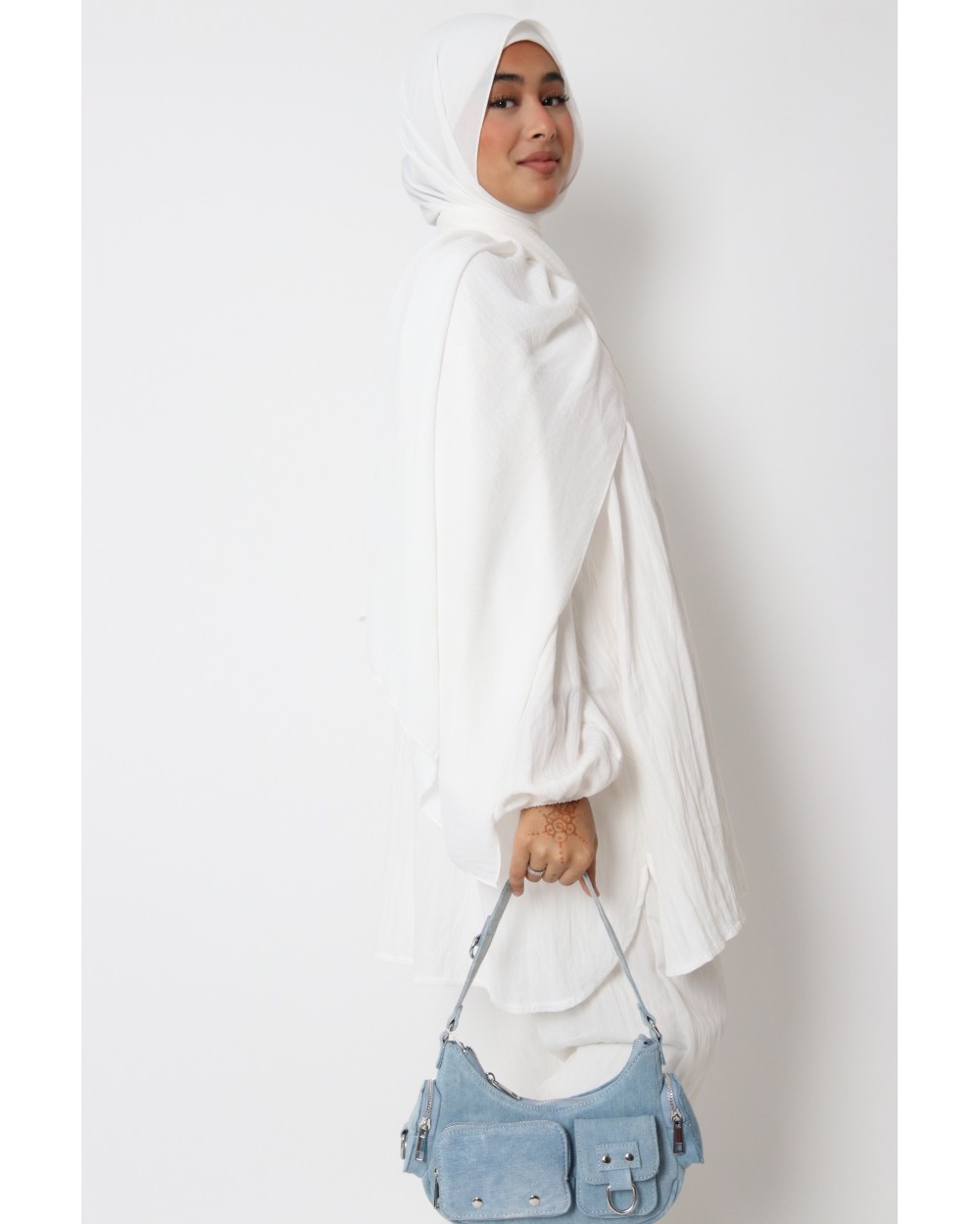 Hijab froissé mousseline Dellys