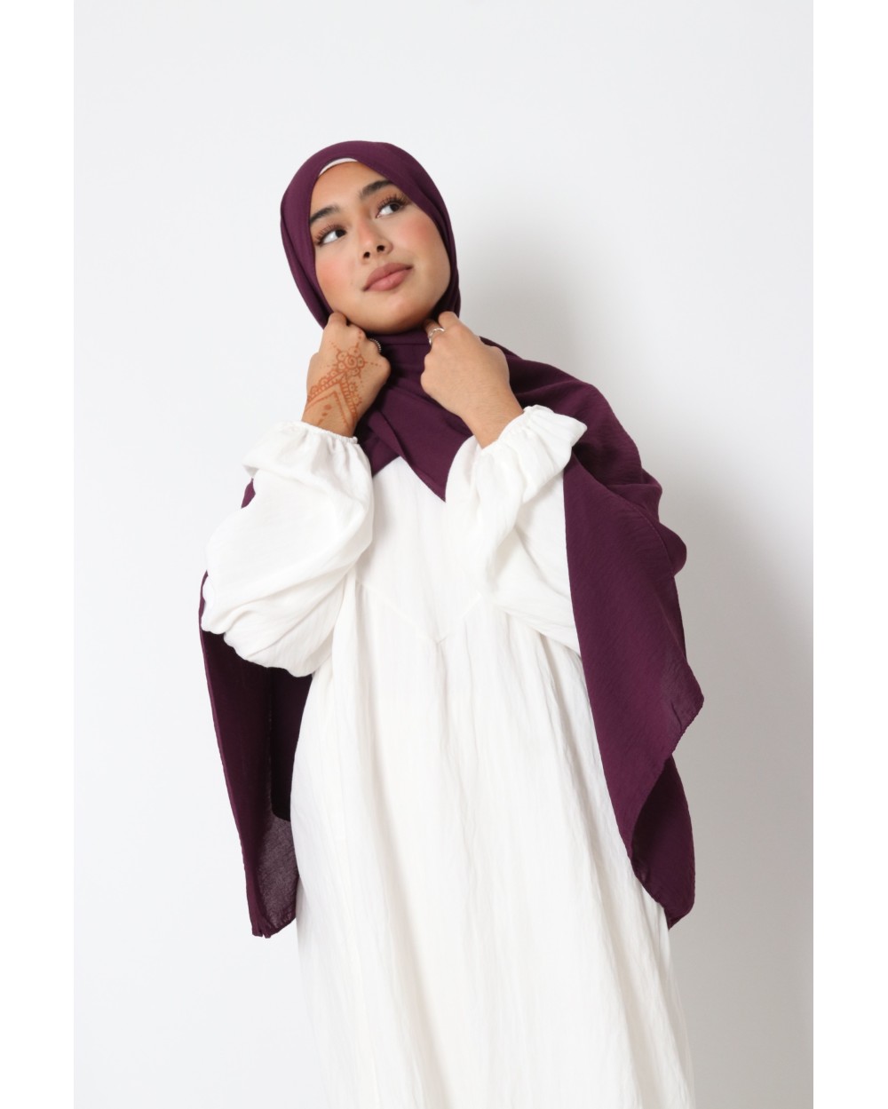 Hijab froissé mousseline Dellys