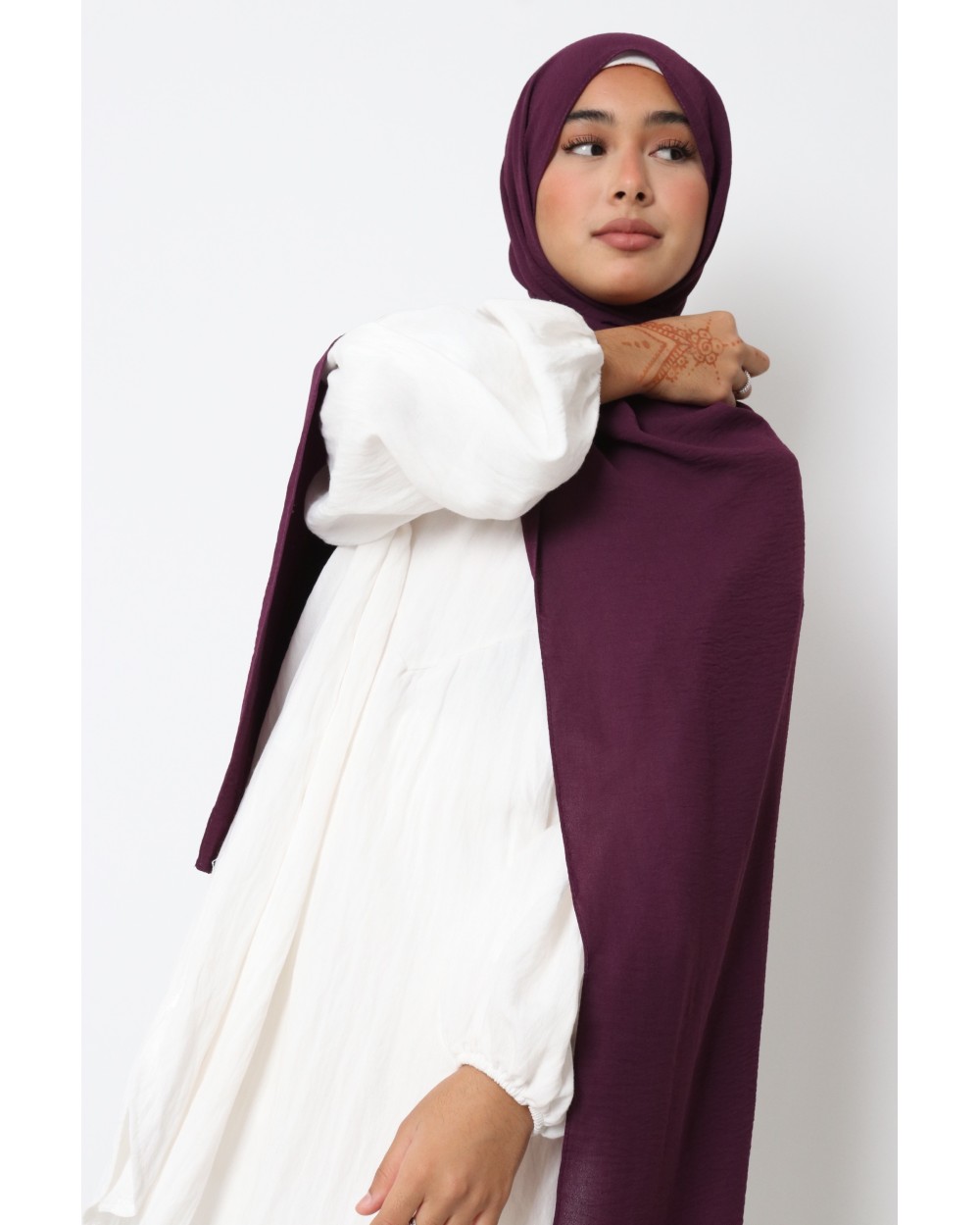 Hijab froissé mousseline Dellys