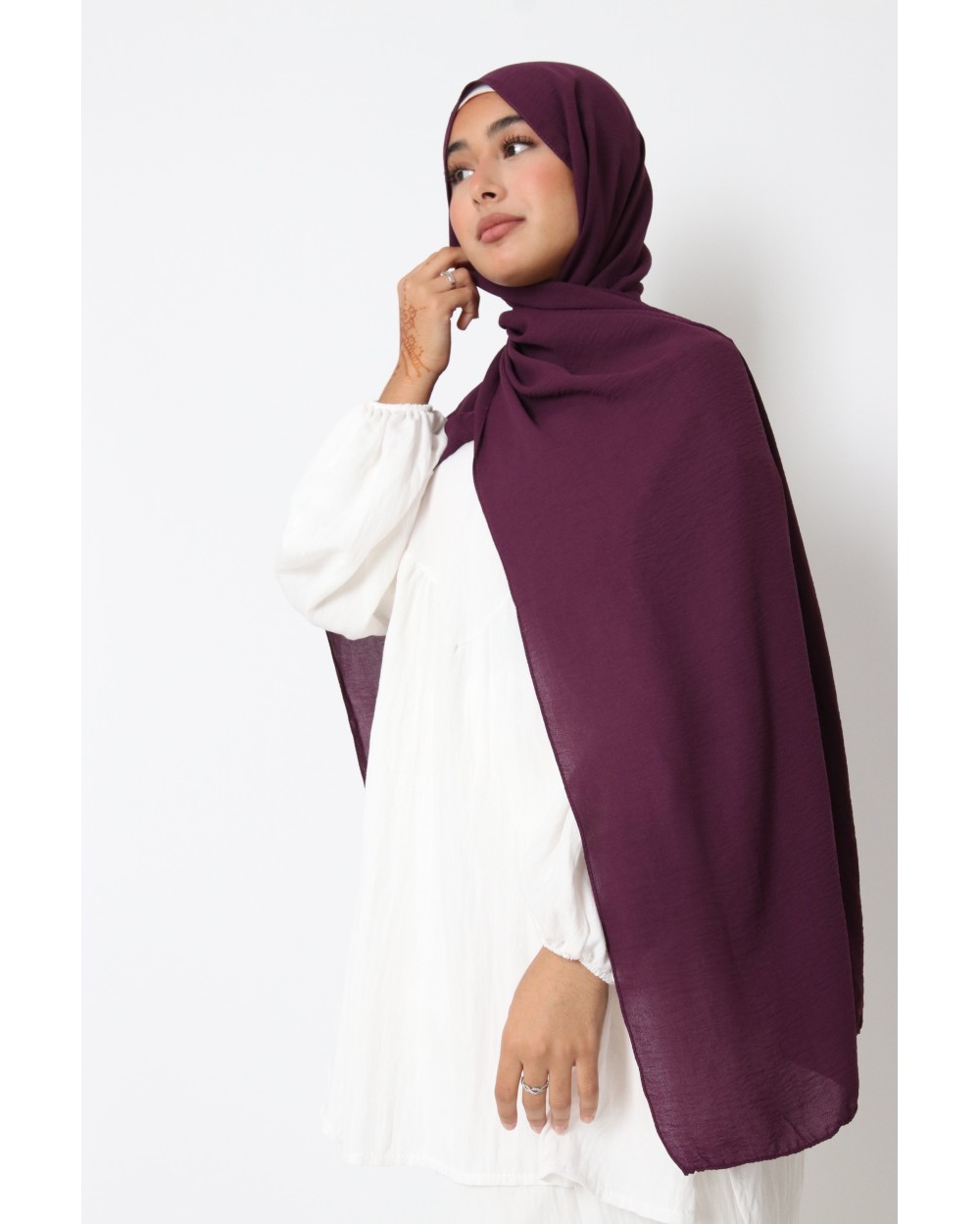 Hijab froissé mousseline Dellys