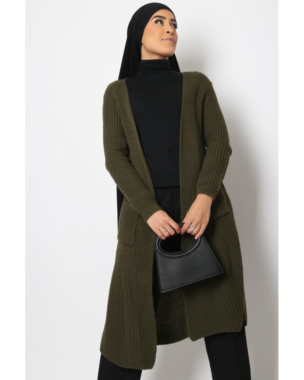 Gilet long Imane avec poches et fentes