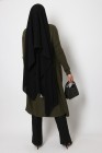 Long Imane cardigan with pockets and slits