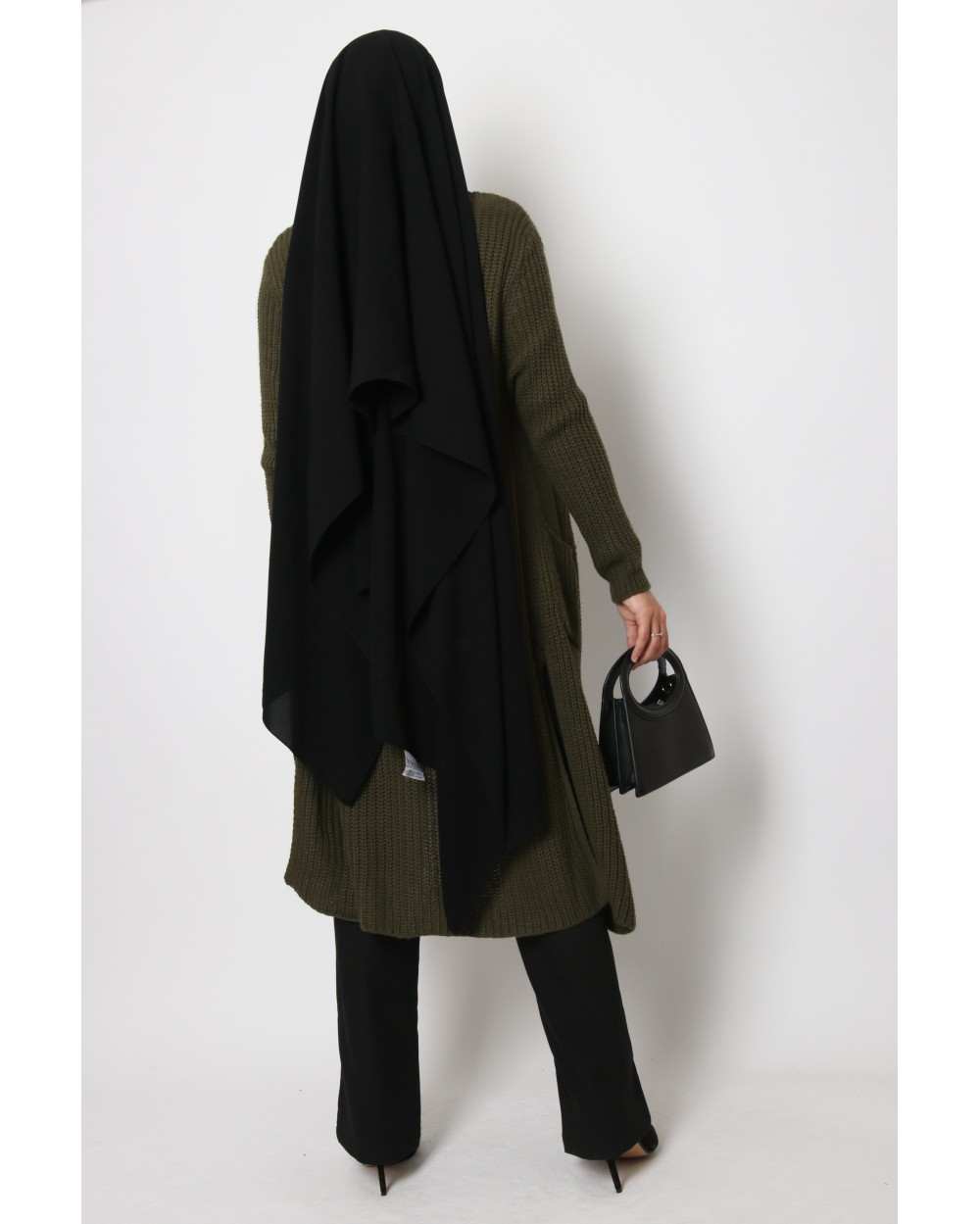 Gilet long Imane avec poches et fentes