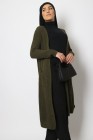 Long Imane cardigan with pockets and slits