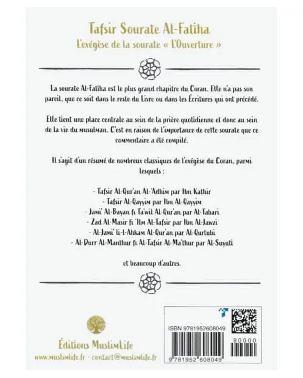 Tafsir surah Al-Fatiha - Editions Muslimlife