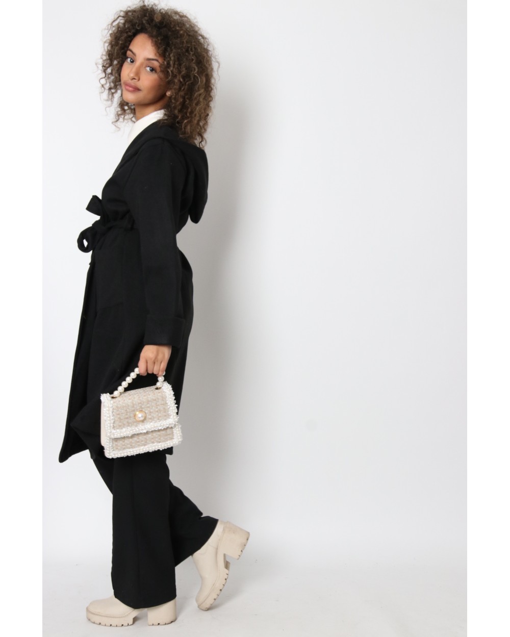 Manteau souple à capuche