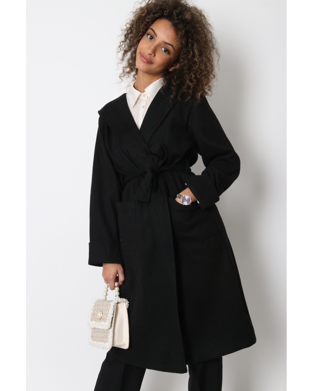 Manteau souple à capuche