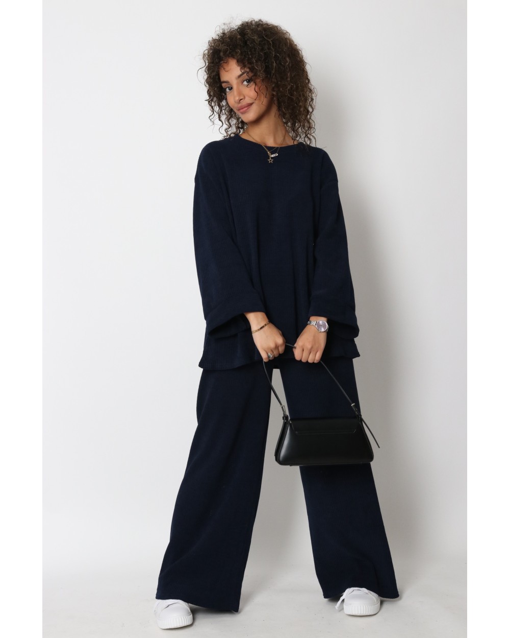 Ensemble pantalon côtelé