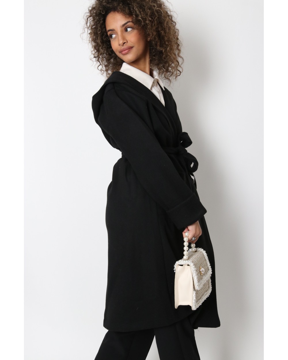 Manteau souple à capuche